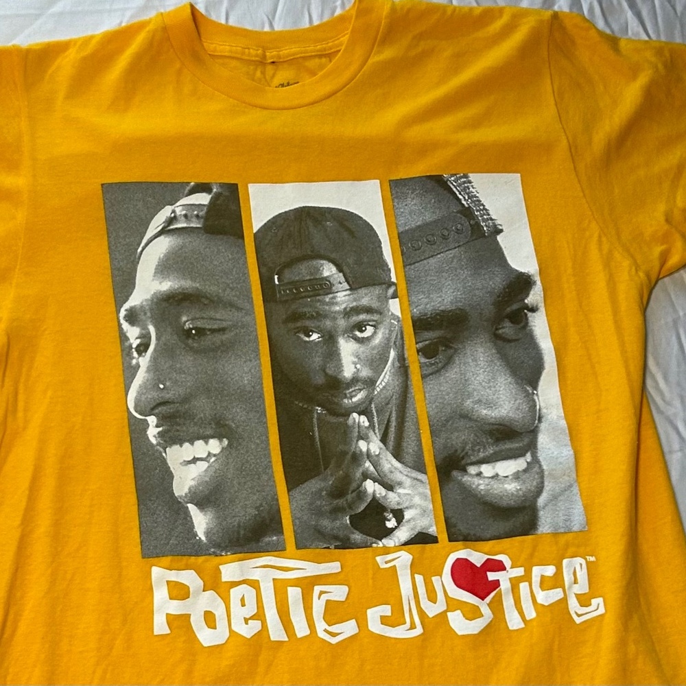 Women's Tupac Poetic Justice 100% Cotton Short Sleeve T-Shirt Size M